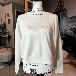 Rae Dunn Cream Lightweight Crewneck Sweatshirt